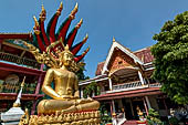 Vientiane , Laos. Wat Chantabuli near the Mekong river bank. 